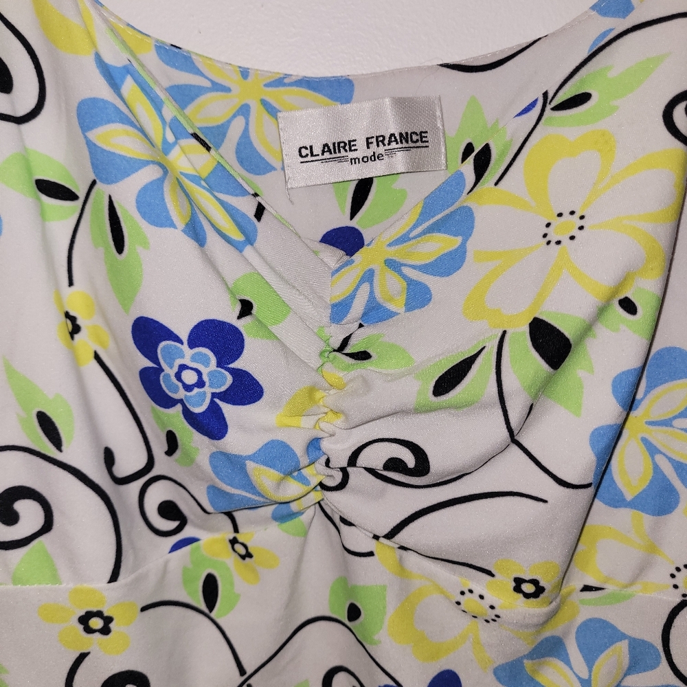 Claire France Floral Sleeveless Top Shirt Blouse Size 3x - Picture 4 of 4